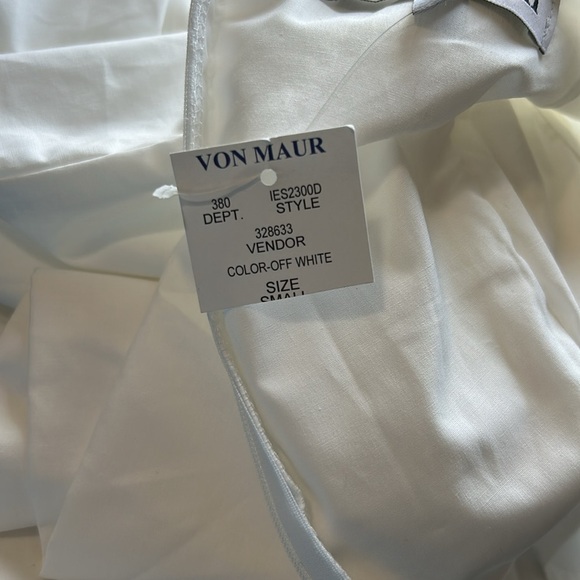 En Saison Lifted Mini Dress Ruffle Round Neck Sleeveless White Sz S NEW - Picture 8 of 11